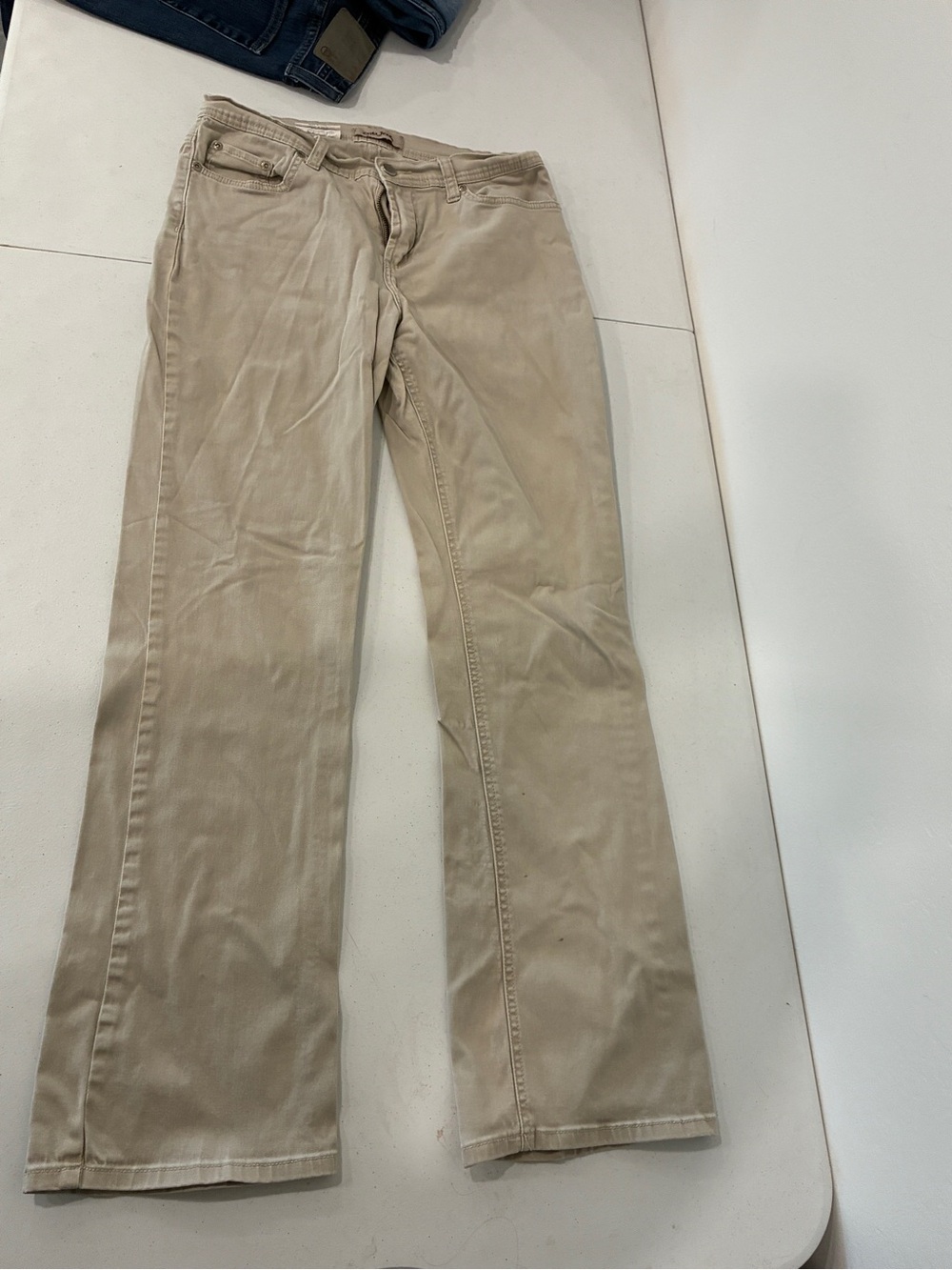 Womens Zena Jeans Khaki Denim Stretch Pants Size 10